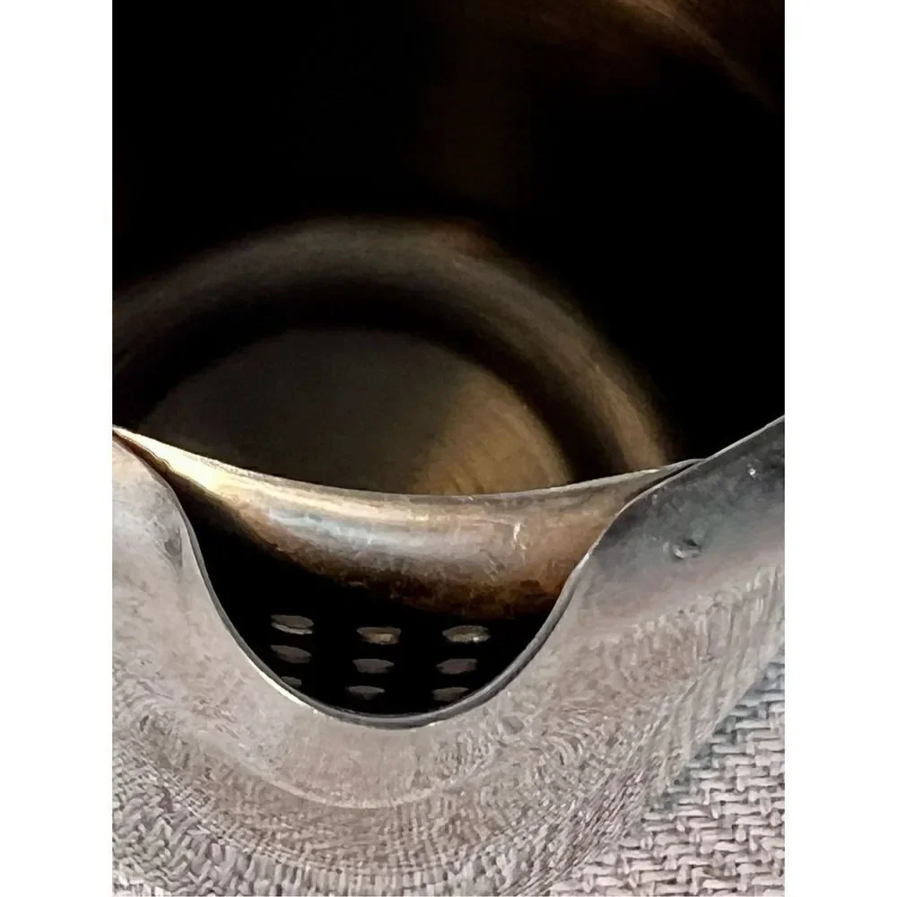 VTG Stainless Steel Restaurant Style Teapot, Flip Top, Black Inlay Handle & Top